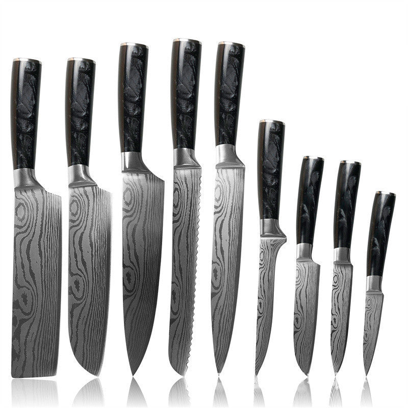 Stainless Steel Fish-killing Knife With Black Resin Handle