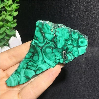 Natural Malachite Green Grinding Slice Mineral Specimen Ornamental Stone