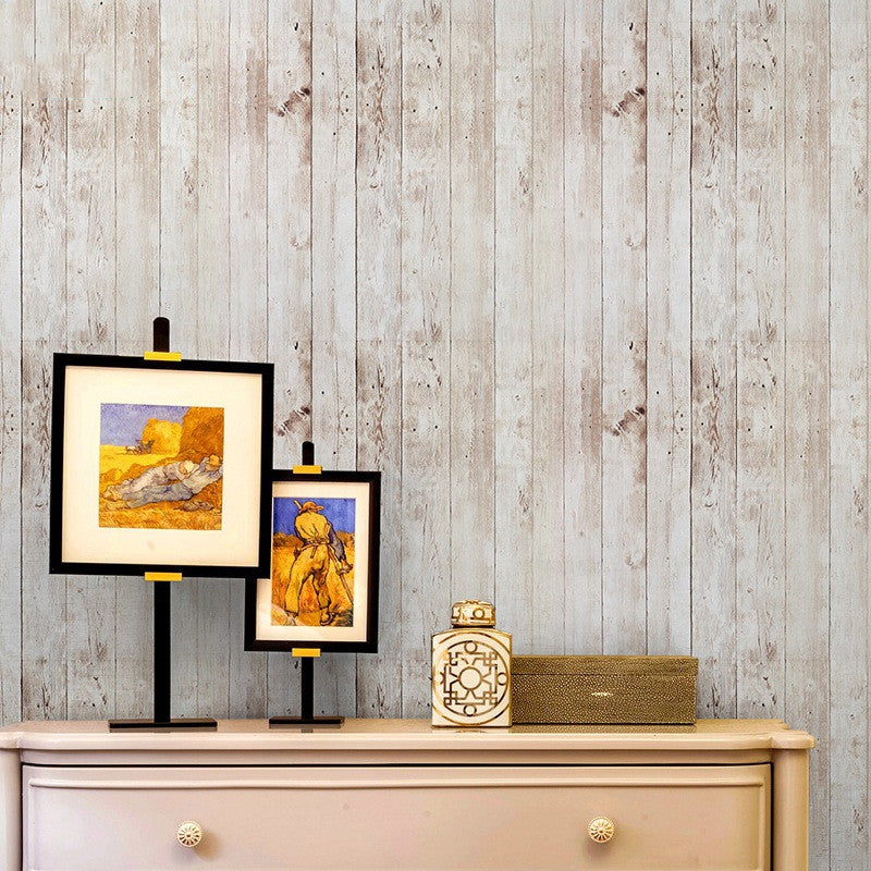 Wood Grain Sticker Thickened Wallpaper