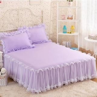 Korean Style Lace One-piece Princess Bedspread Lace Bed Cover Thick Mattress Protection Cover Sheet