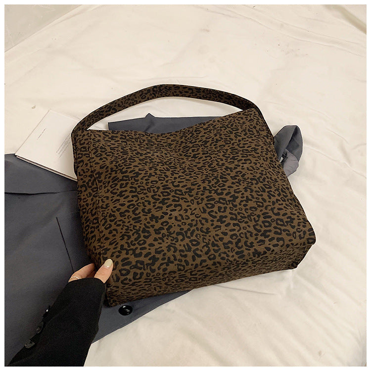 Women's Leopard Print Large Capacity Trendy Tote Bag