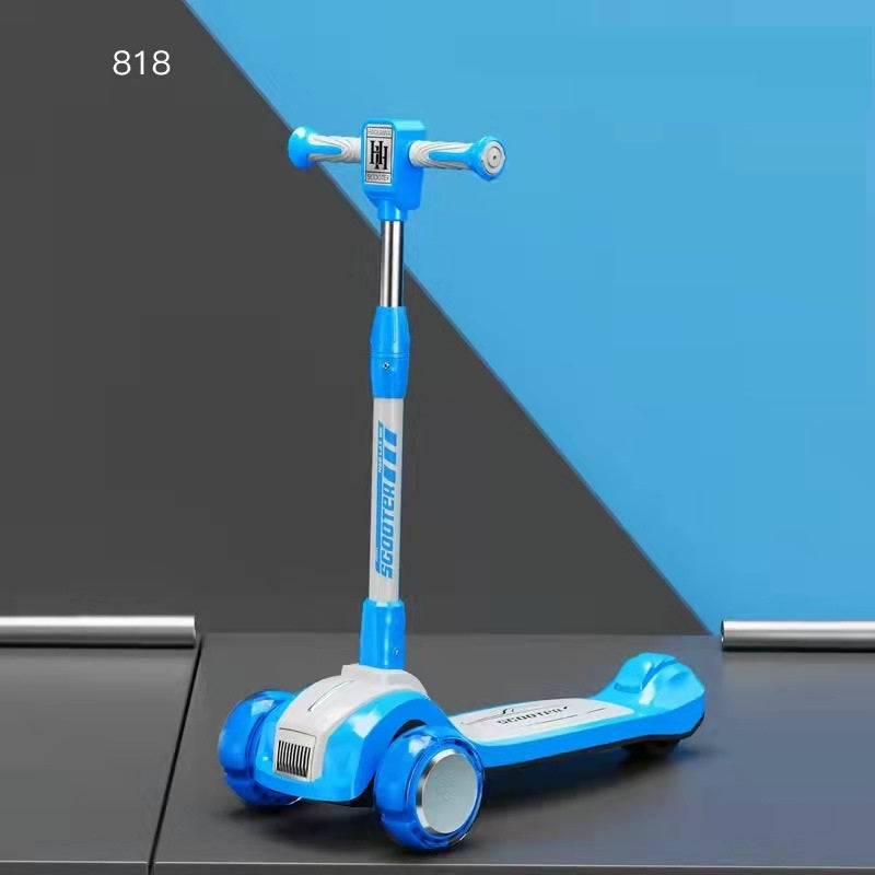 Folding Children's Scooter With Music And Light