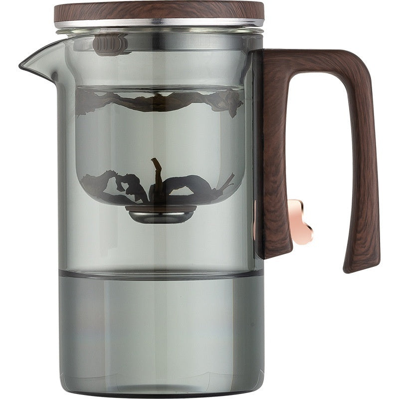 Small Waist One-click Magnetic Filter Glass Teapot
