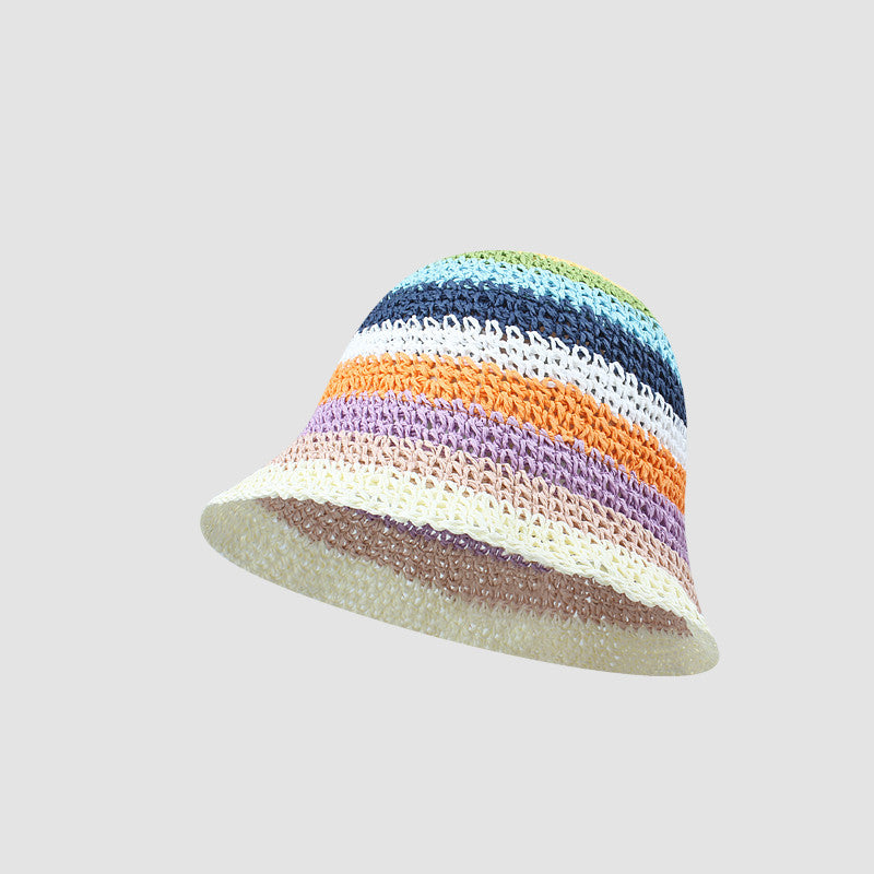 Rainbow Summer Sunscreen Sun Hat Seaside Beach