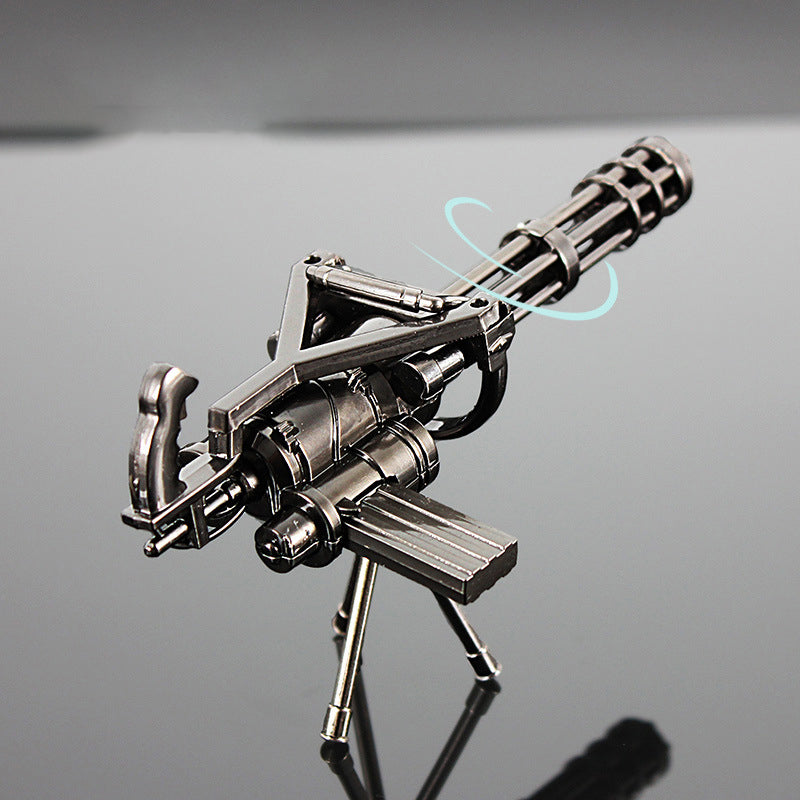 Rotatable Gatling Machine Gun Alloy Model Toy Decoration