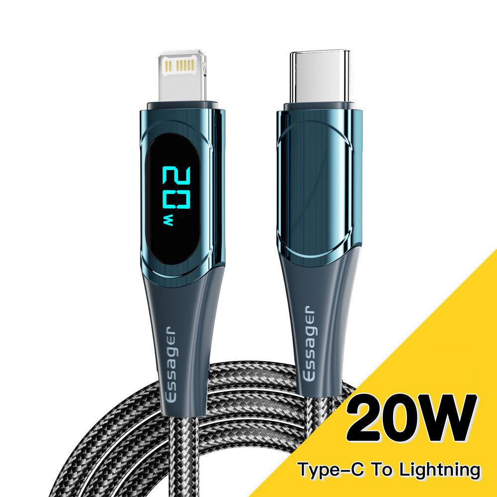 PD Digital Display Fast Charging Cable For Notebook Phablet