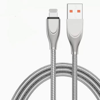Metal Hose Data Cable Anti-break Durable Zinc Alloy Flash Filling