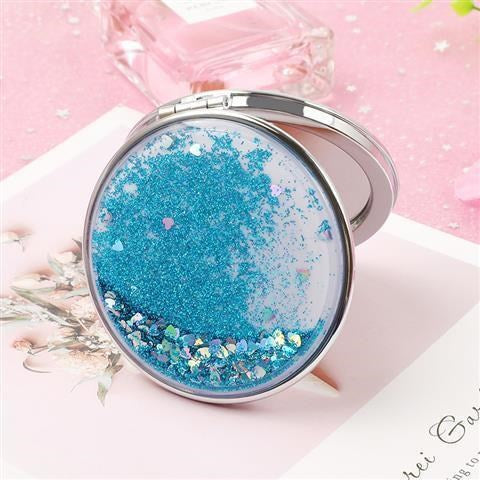 Cute Girly Heart Cartoon Double-sided Portable Makeup Mirror