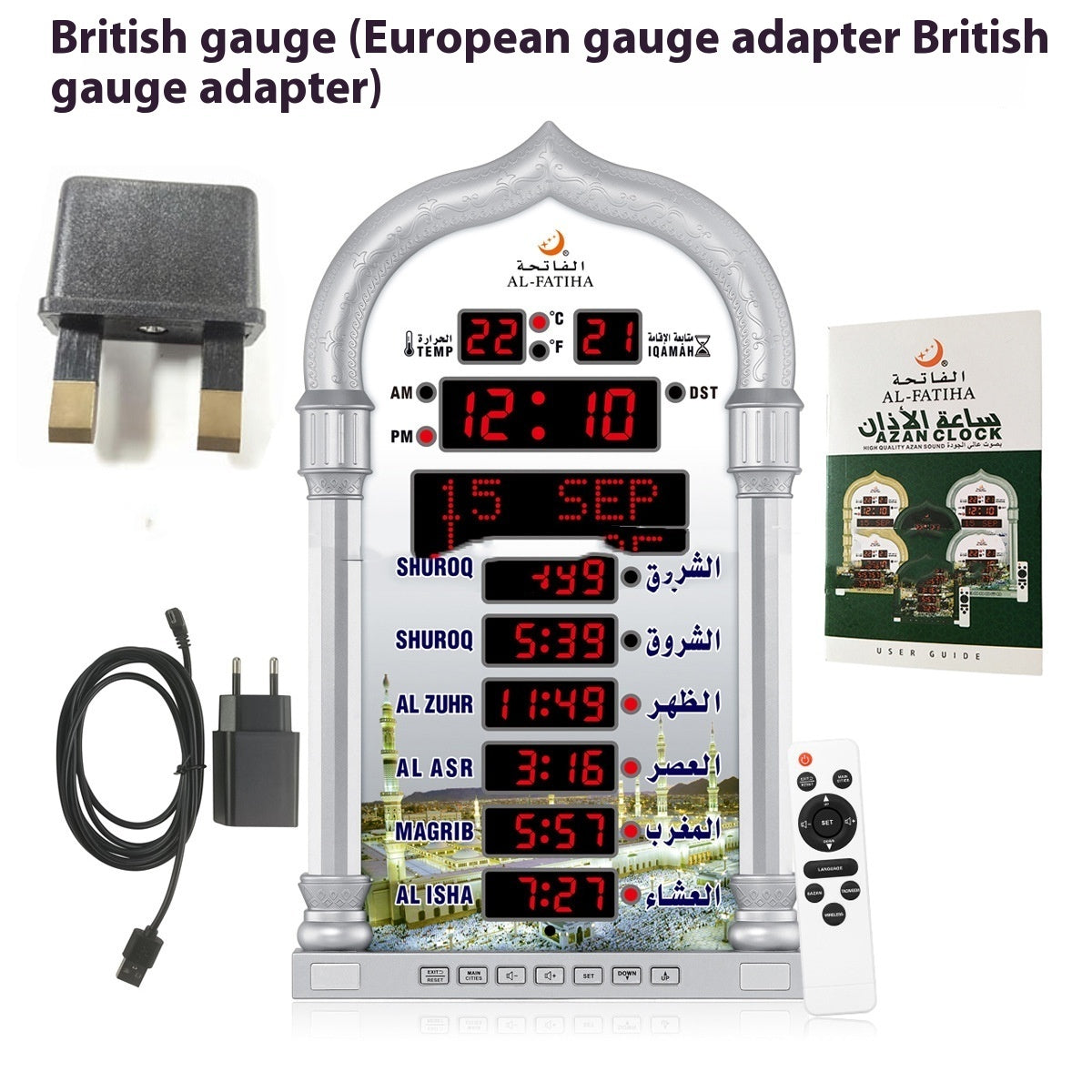Alarm Clock Perpetual Calendar Gold Silver Black Wall Clocks