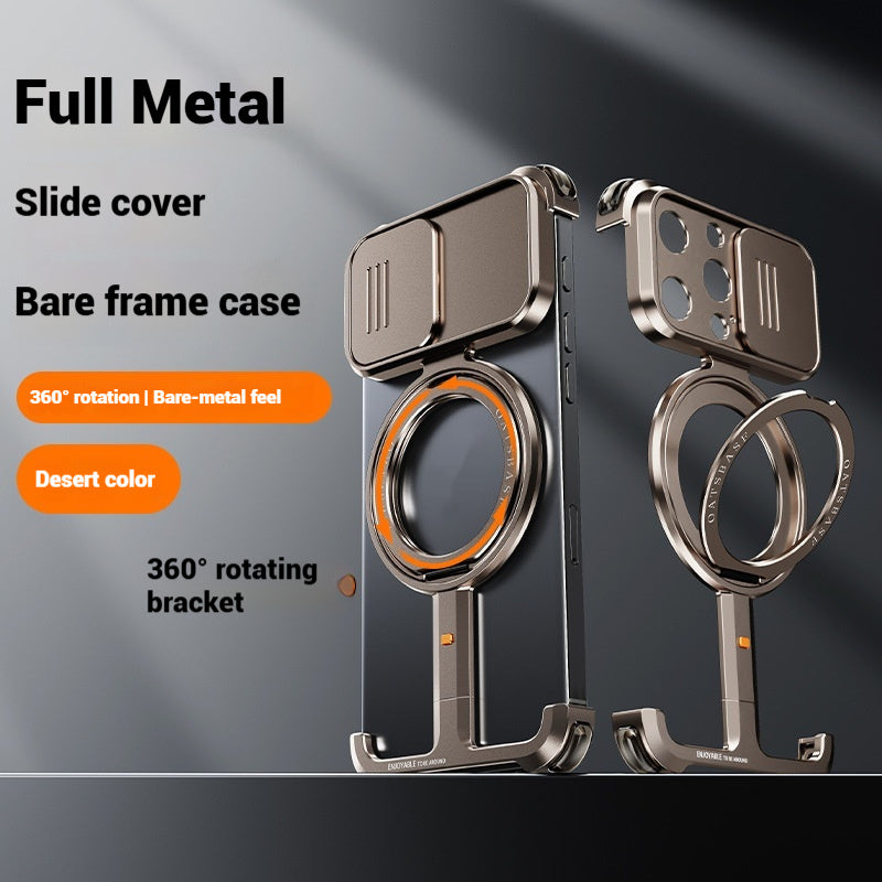 Magnetic Bezel-free 360-degree Rotating Bracket Phone Case