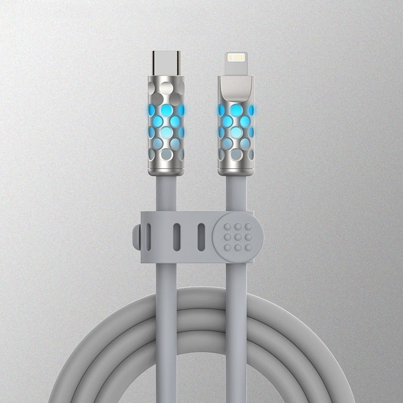 Full Power Fast Charging Liquid Silicone Luminescent Data Cable