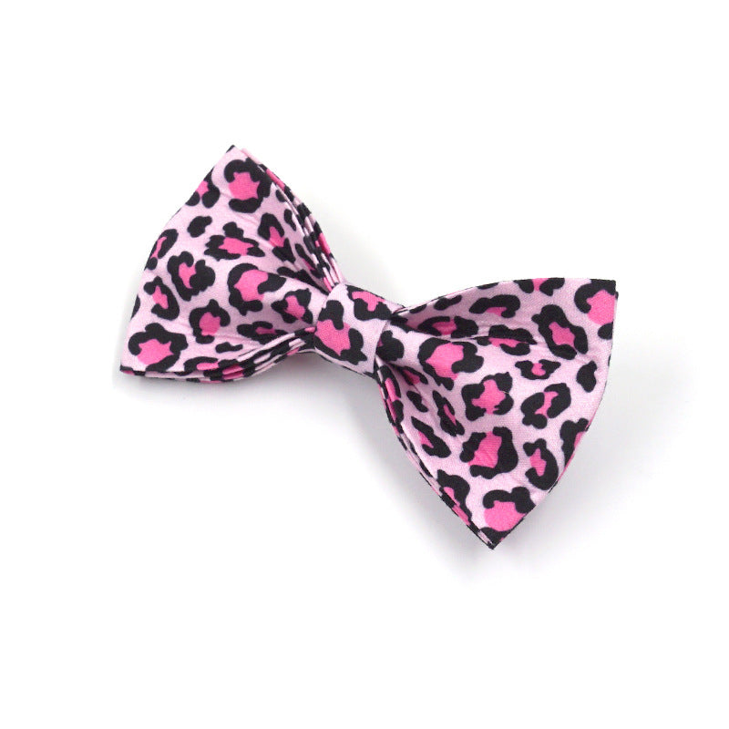 Striped Print Pet Chest And Back Leash Bow Trash Bag Set