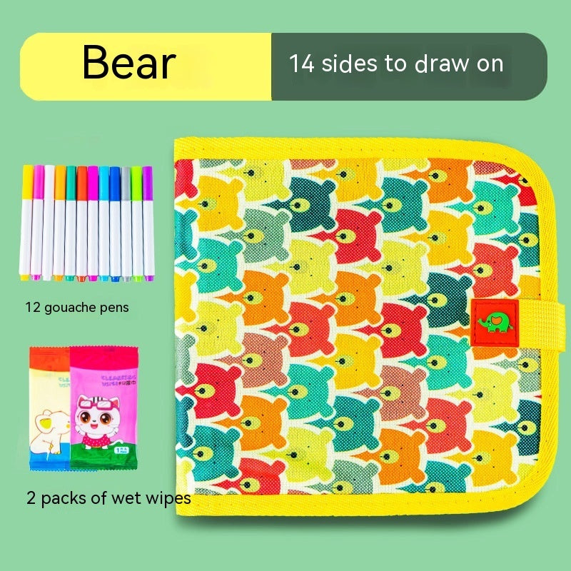 Children's Erasable Picture Book 14 Pages Double-sided Available Painting Book