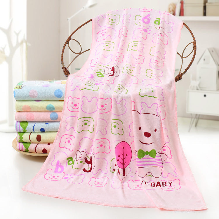 Microfiber Cartoon Cute Printed Bath Absorbent Soft Bath Towel