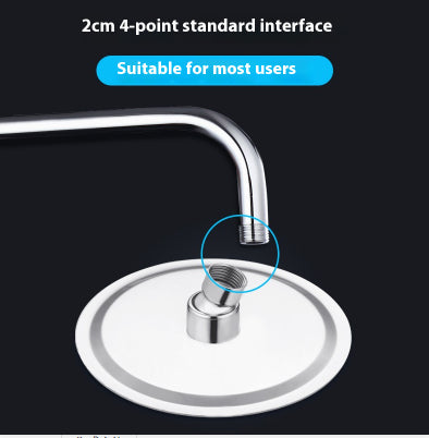 Bathroom Top Spray Stainless Steel Shower Large Top Supercharged Detachable Shower Head Suit Silicone Water Outlet