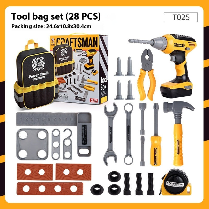 Children's Toolbox Toy Suit Play House Electric Drill Role