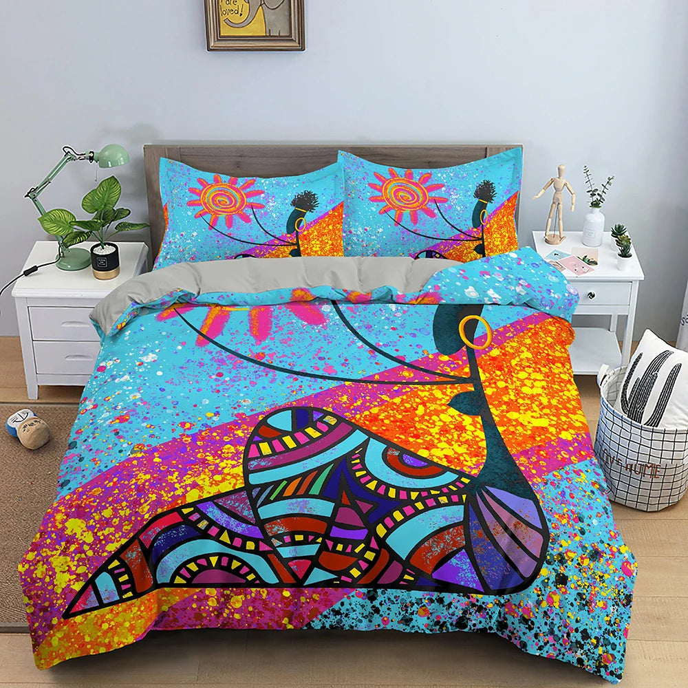 African National Bedding Suit With Pringting