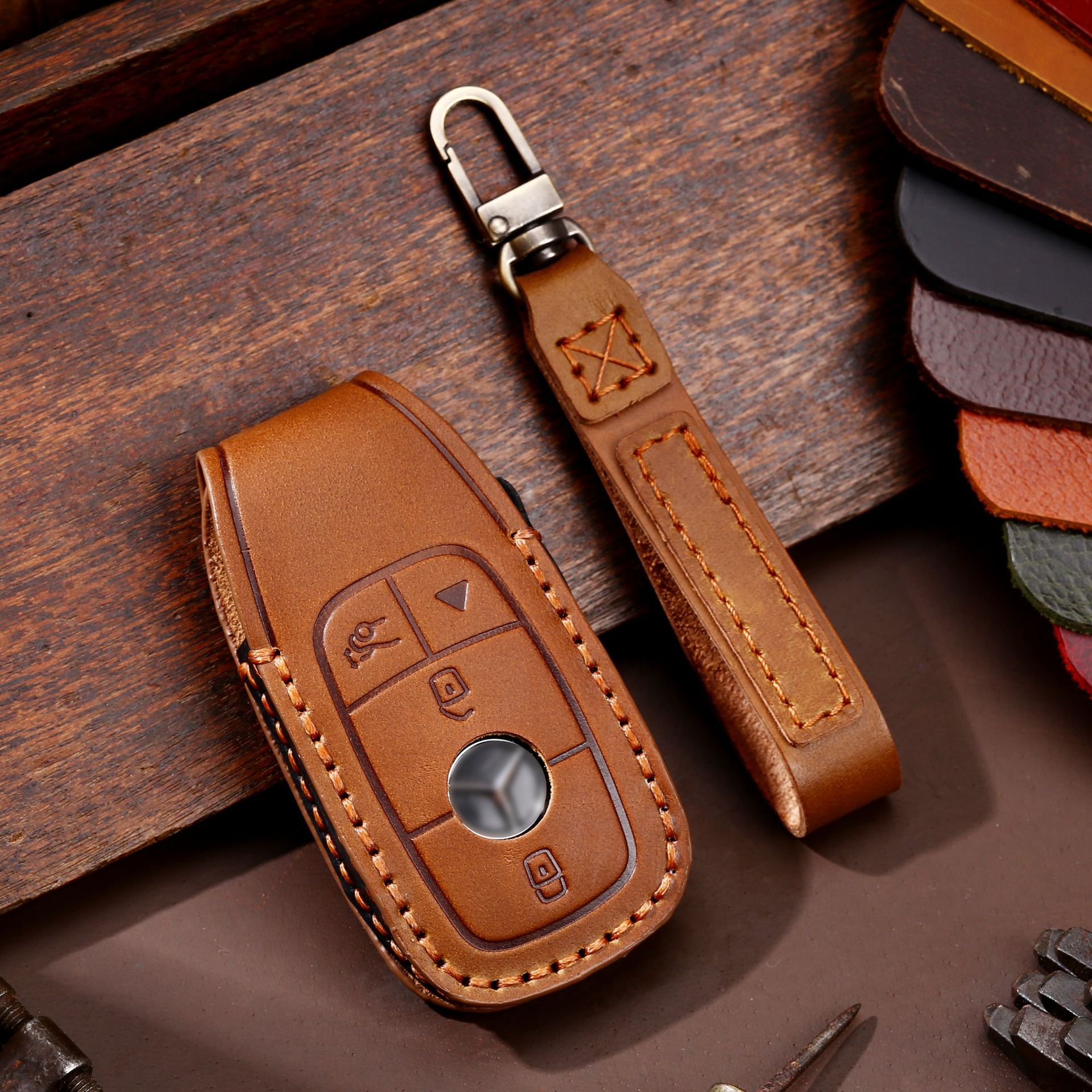 Apply To Car Key Cover Leather