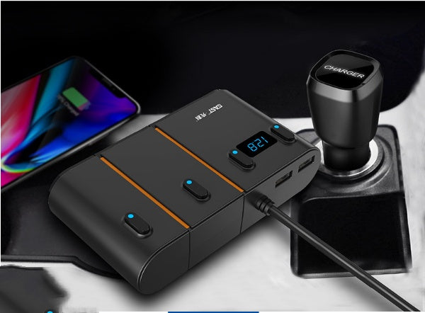 Smart Dual Usb Car Charger One For Four Cigarette Lighter