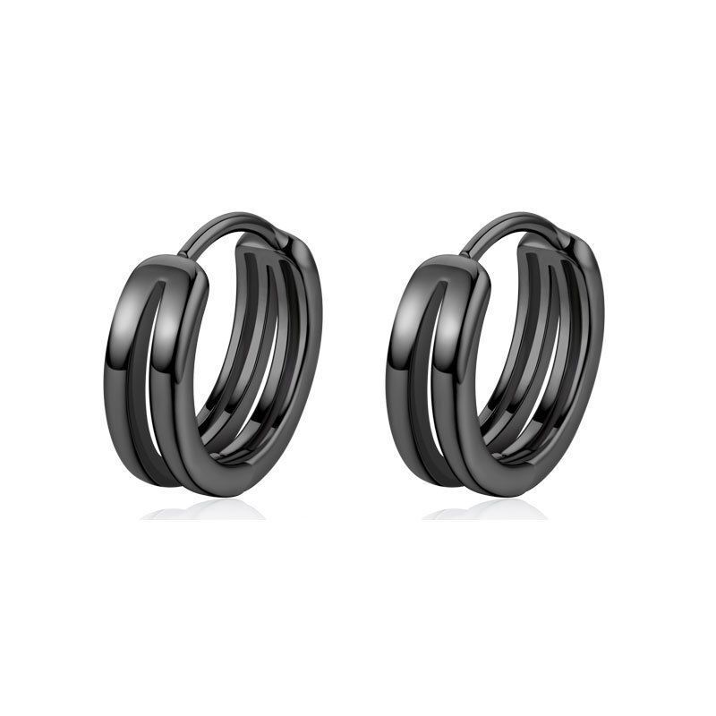 925 Silver Male Niche Design New Hip Hop Personality Ins Earrings