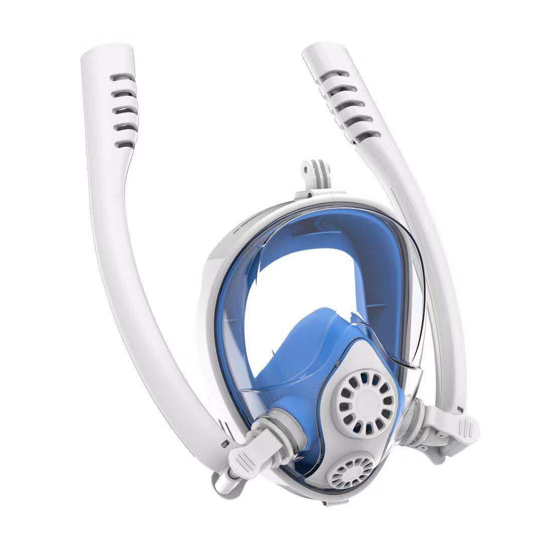 Double Tube Diving Mask Full Dry Snorkeling Suit Adult Swimming Anti-fog Mask
