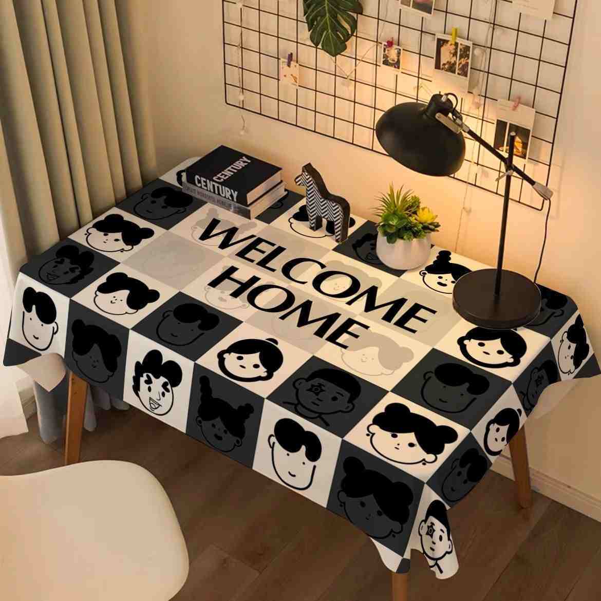 Cartoon Dorm Study Table Tablecloth Rectangular Coffee Table Desk Pad