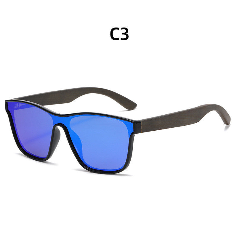 Square Bamboo Wooden Leg Men's And Women's Same Style Fashion Personality Color Film Polarized