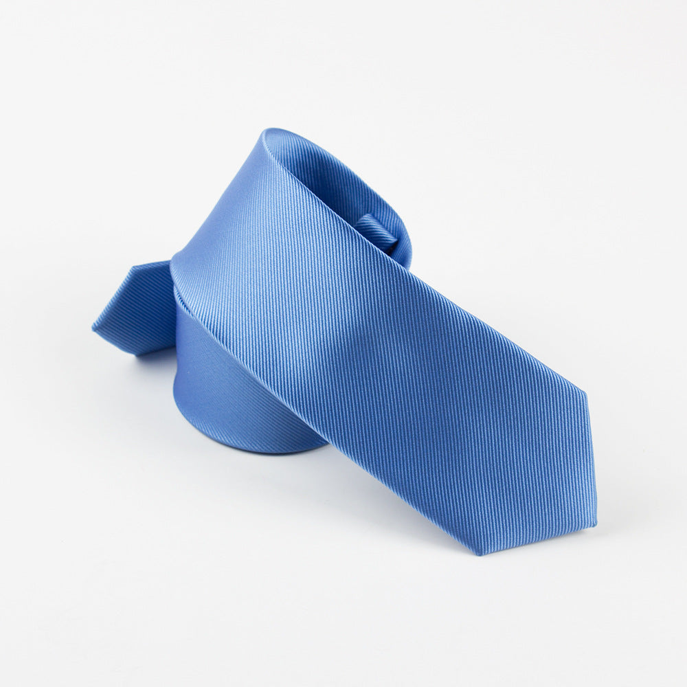 Polyester Yarn Jacquard Fashion Monochrome Thread Tie