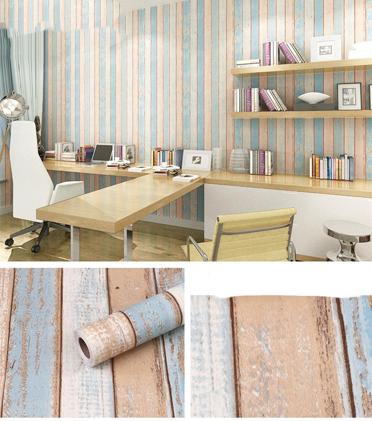 Antique Striped European Wallpaper Waterproof Make Over