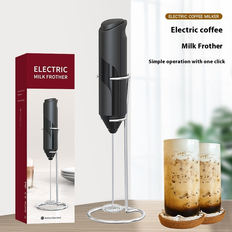 Mousseur à lait électrique sans fil en acier inoxydable