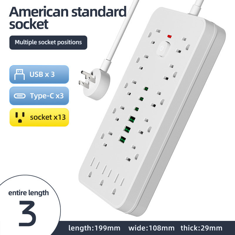 Conversion Plug Fast-charging Socket USB Power Strip