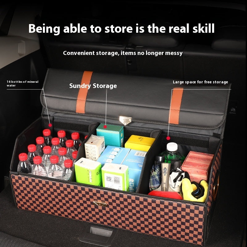 Car Storage Box Foldable Large Capacity Trunk