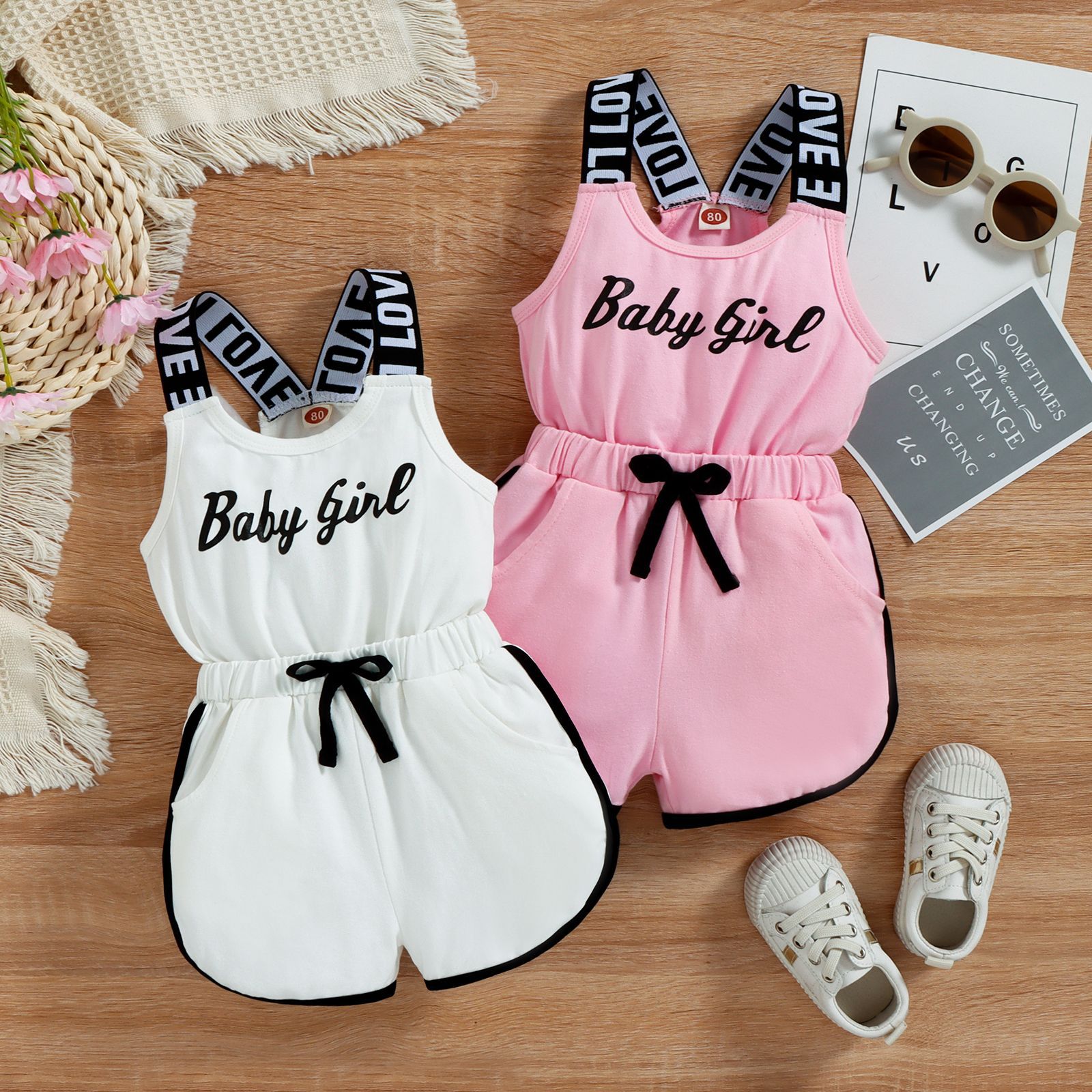 Children's Fashion Solid Color Romper Baby Gine