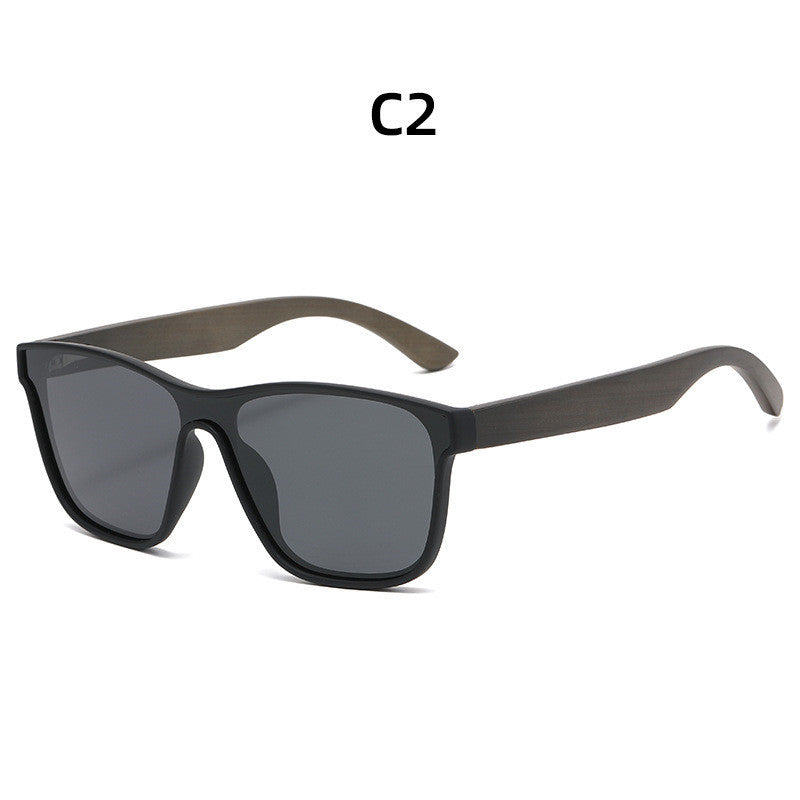 Square Bamboo Wooden Leg Men's And Women's Same Style Fashion Personality Color Film Polarized