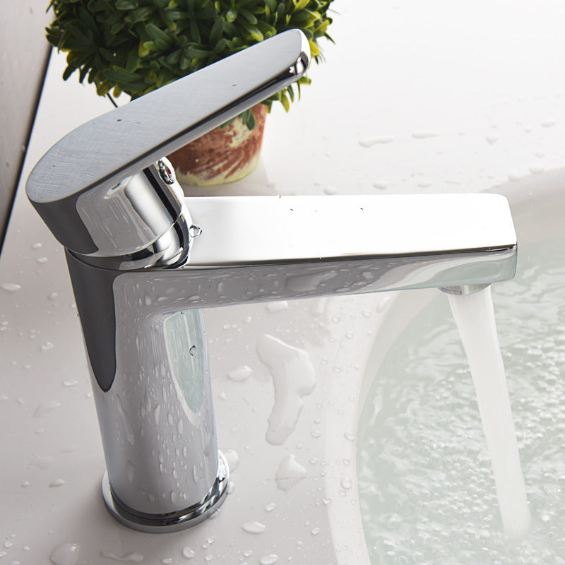 Square Wash Basin Faucet Bathroom Faucet Copper Hot And Cold Household Faucet
