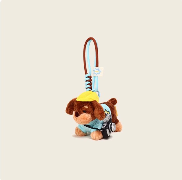 Sausage Plush Dog Bag Pendant Keychain