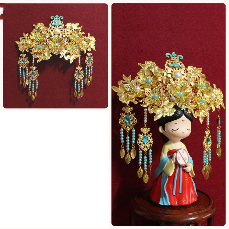 Ornements de poupée faits main antiques Accessoires pour cheveux à franges