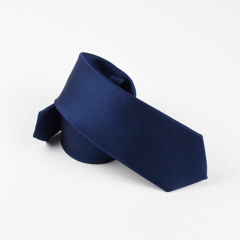 Polyester Yarn Jacquard Fashion Monochrome Thread Tie