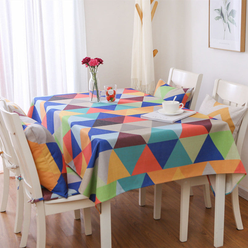 Cotton And Linen Digitally Printed Tablecloth