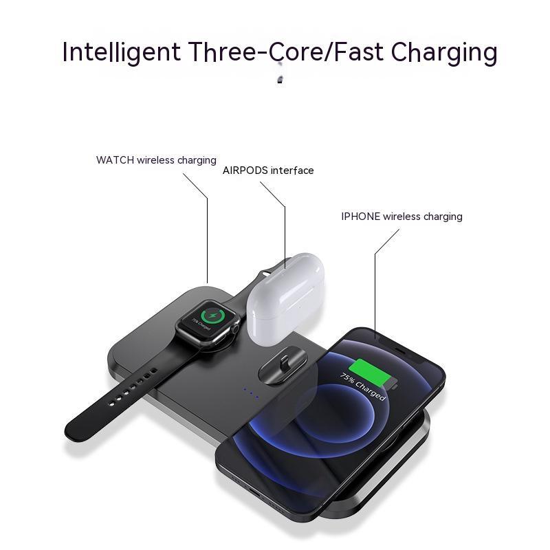 Double Folding Multifunctional Three-in-one Wireless Charger