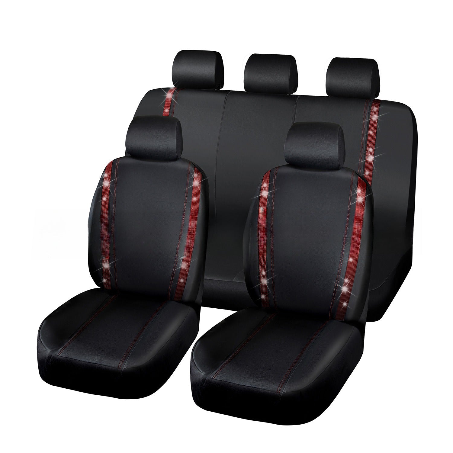 Car Diamond Stereo Rhinestone Non-slip Universal PVC Waterproof Seat Cover