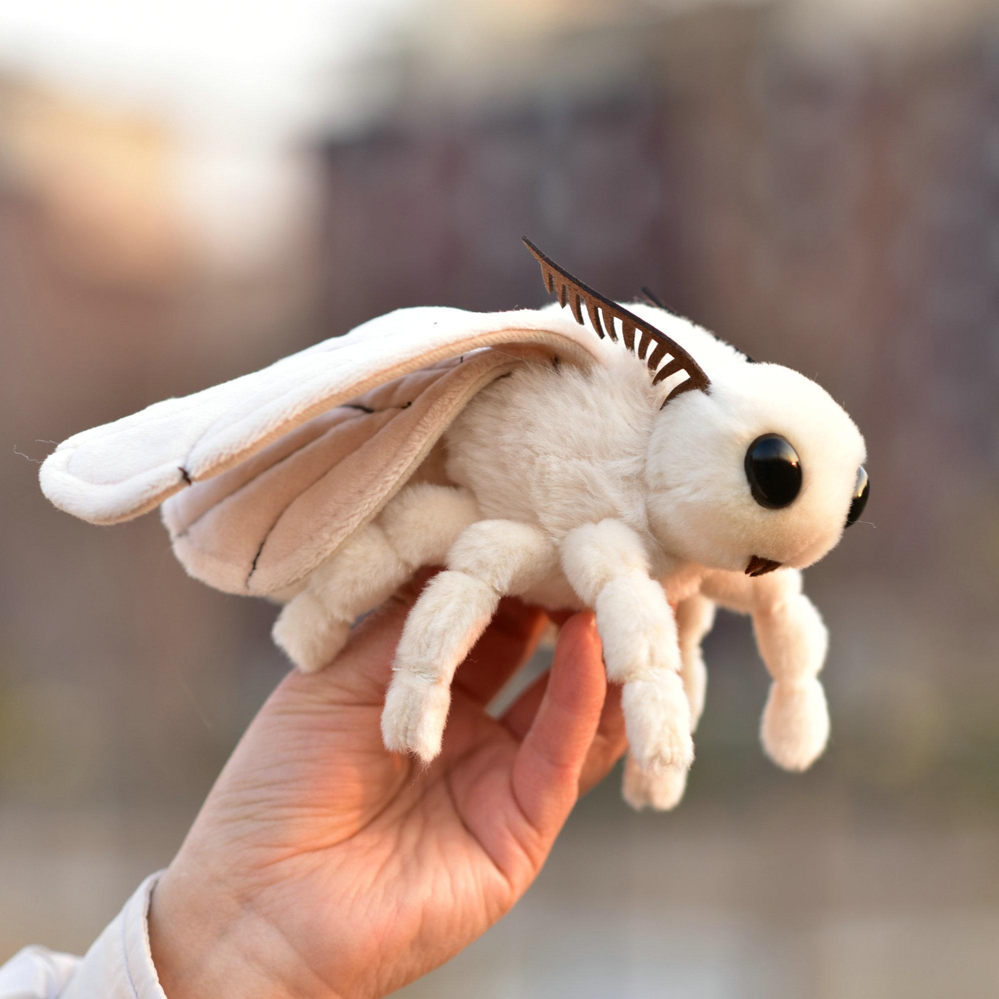 White Moth Plush Toy Stuffed Insect
