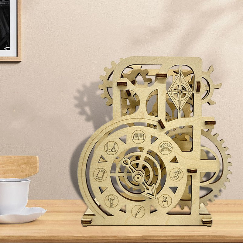 Hand-assembled Wooden Lucky Turntable Puzzle