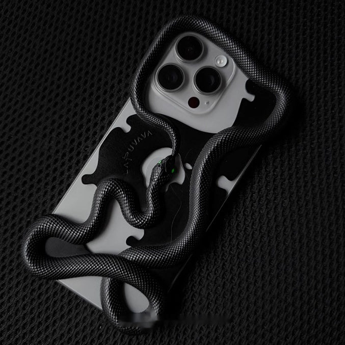 Tailed Snake Hollowed Out Decorative Phone Case