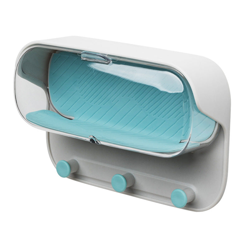 Soporte de pared para baño, práctico y sin perforaciones, para montar en la pared, para guardar vasos, ropa, llaves y accesorios.