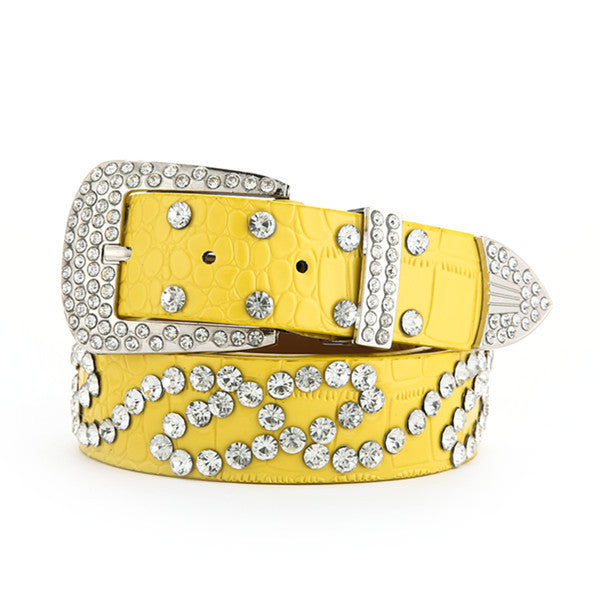 Fashionable And Versatile White Decorative Ladies Korean Jeans Wide Belt