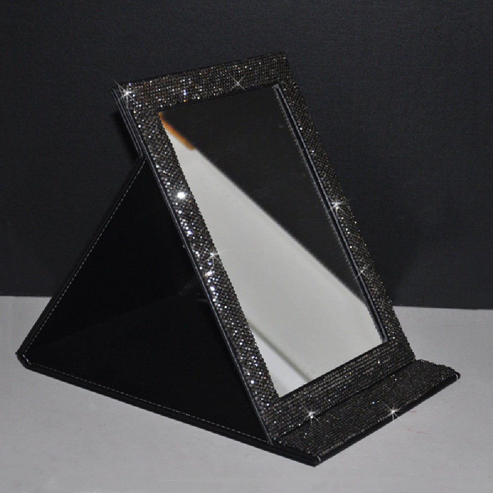 Creative Diamond-encrusted Makeup Folding Mirror
