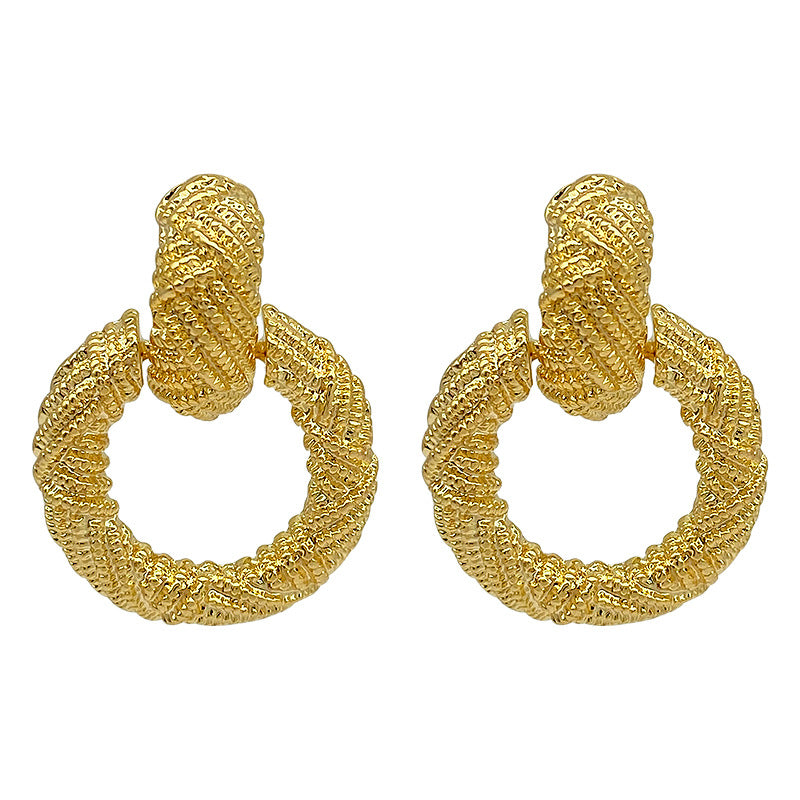 Exaggerated High-grade Round Ring Earrings Simple Graceful Elegant Light Luxury