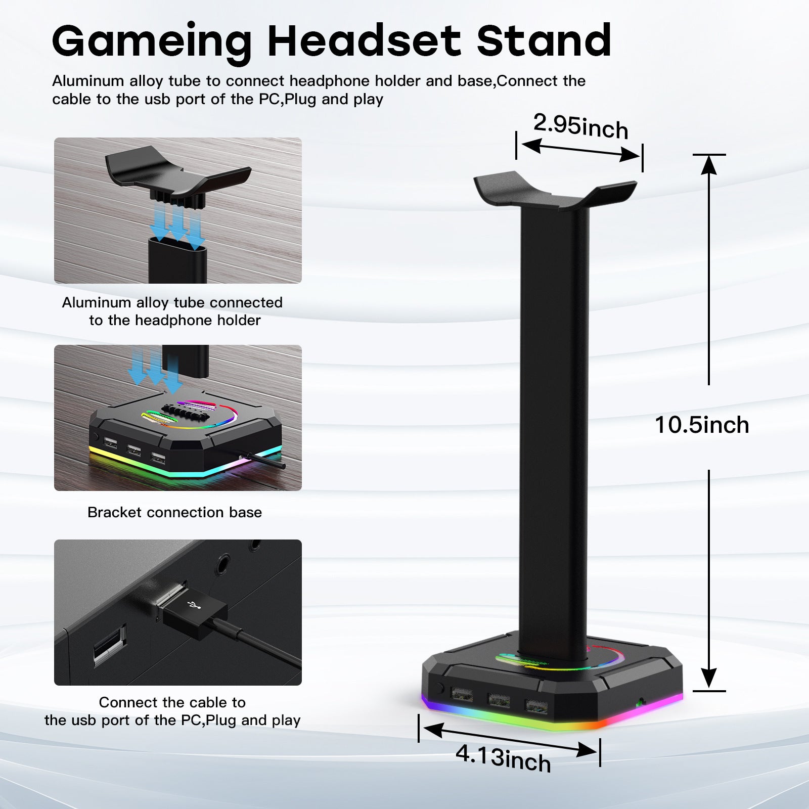 ZUOYA RGB Headphone Bracket Headset E-sports