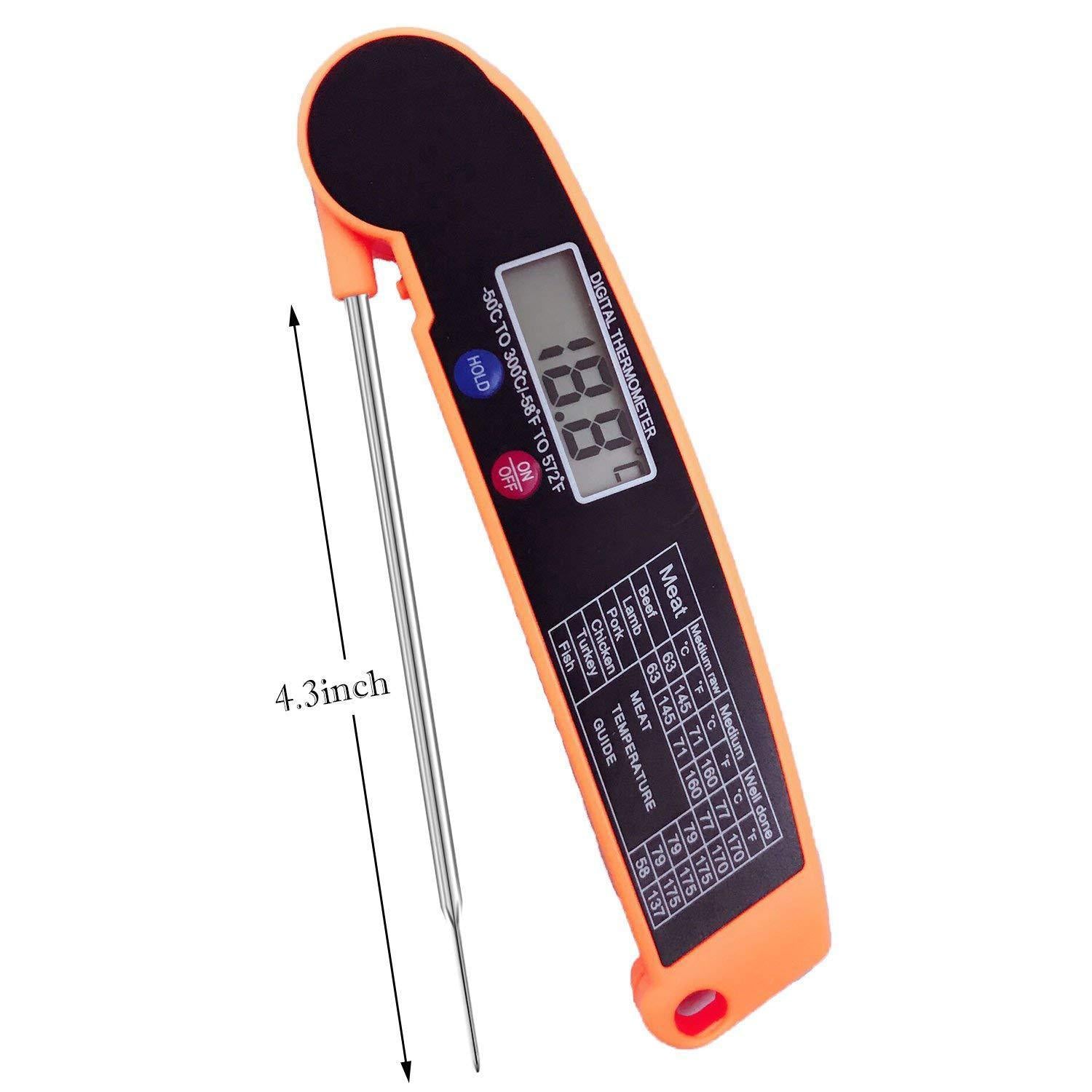 Ultra-thin Folding Barbecue Thermometer Kitchen Food